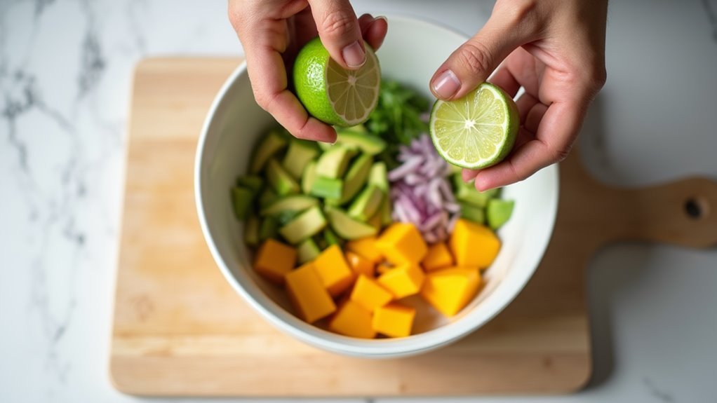 add lime juice evenly