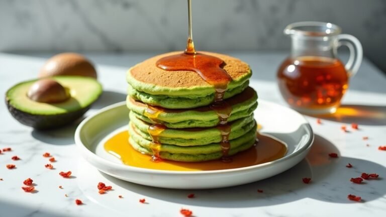 avocado pancakes with syrup