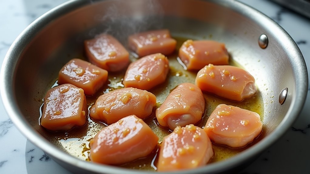 brown chicken until cooked