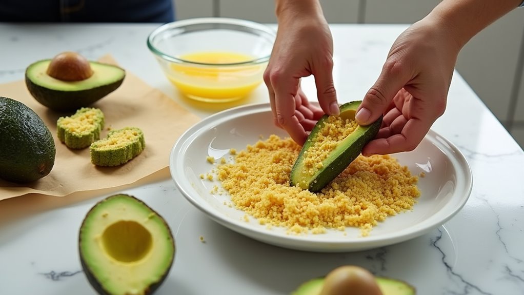 coat with seasoned breadcrumbs