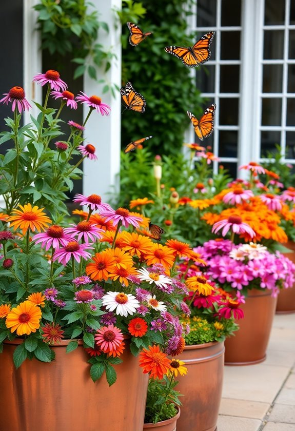 colorful plants attract butterflies