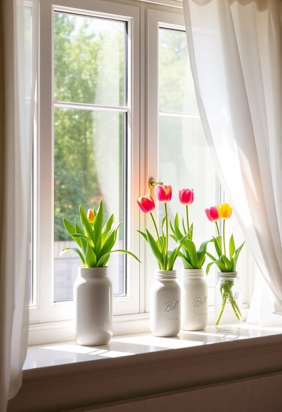 colorful window sill designs