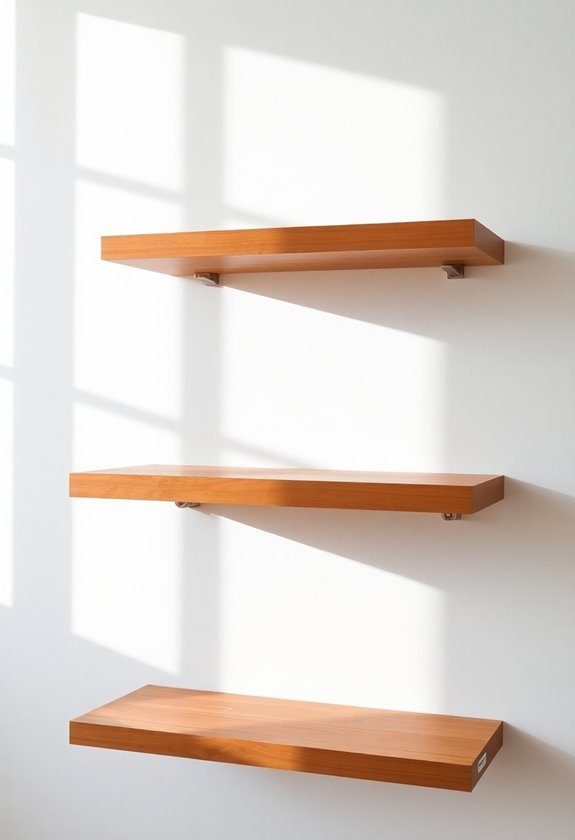 concealed bracket shelving system