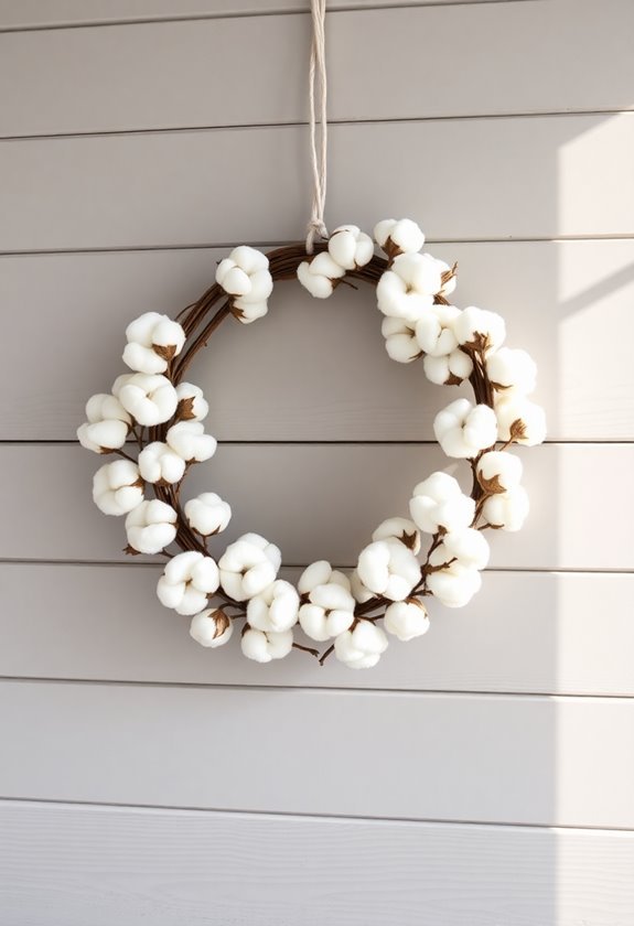 cotton wreath home decor