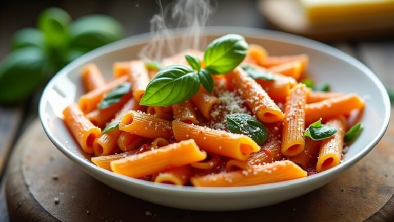 delicious pasta with peppers