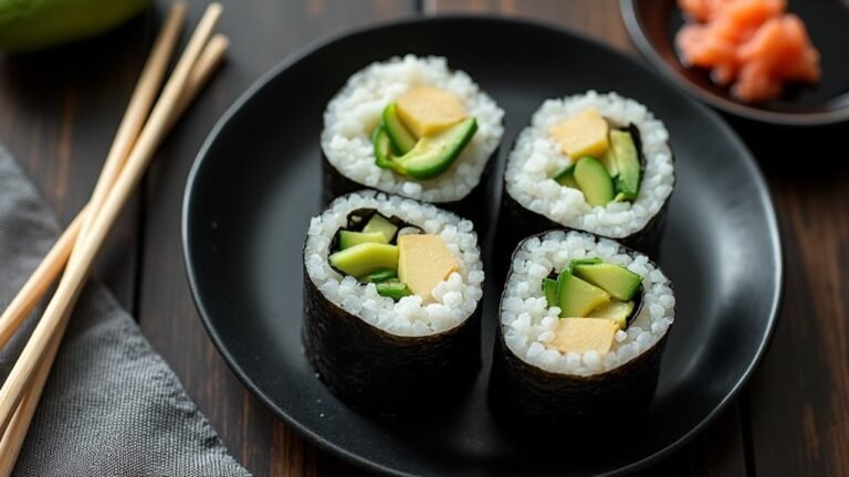 fresh avocado cucumber rolls