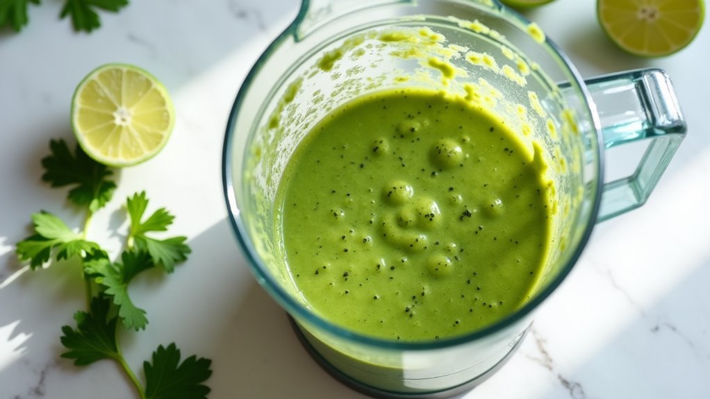 fresh cilantro dressing preparation