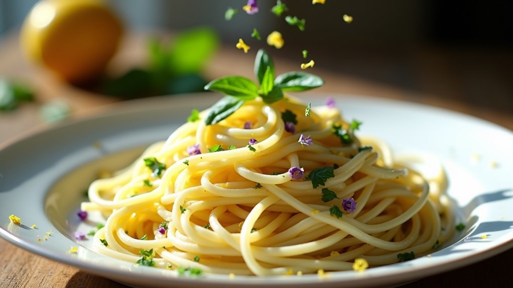 garnish with fresh herbs