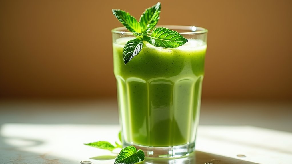 garnish with fresh mint