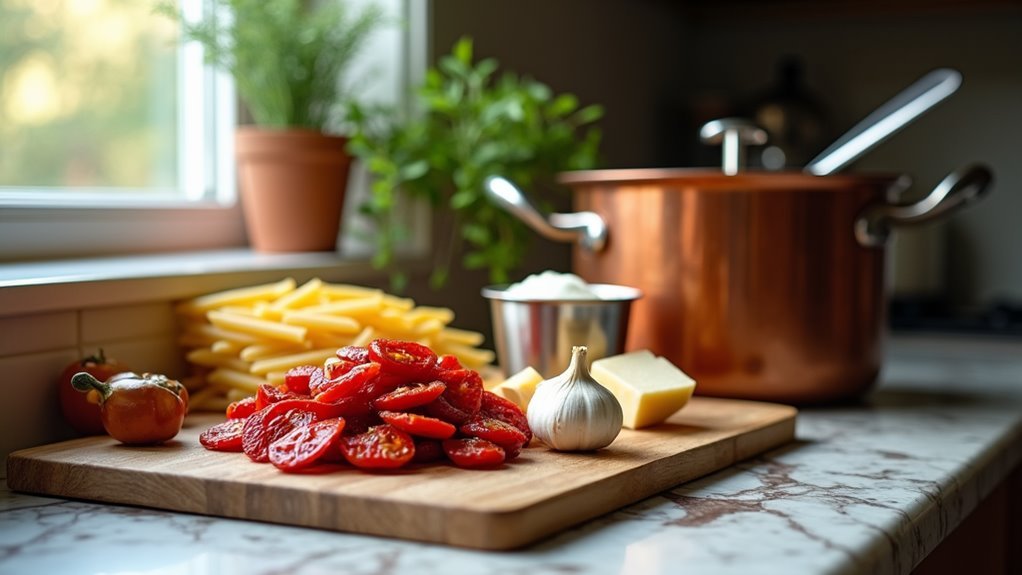 gather ingredients and pot