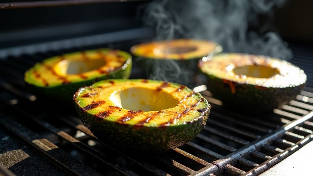 grill avocados cut side down