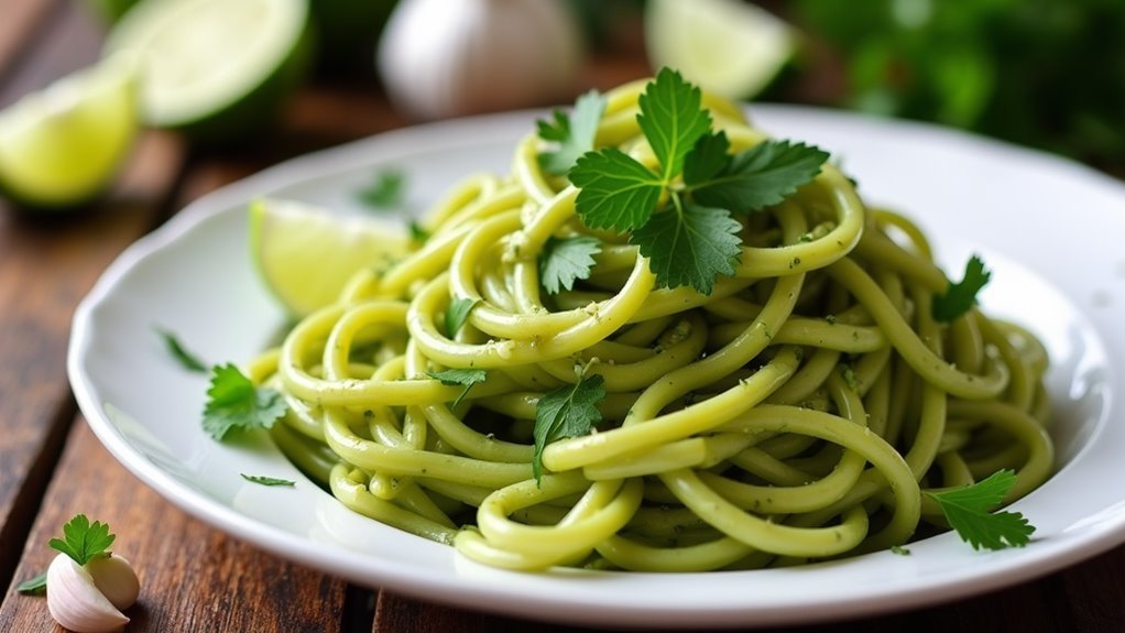 healthy creamy avocado pasta