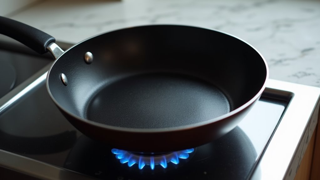 heat the non stick pan