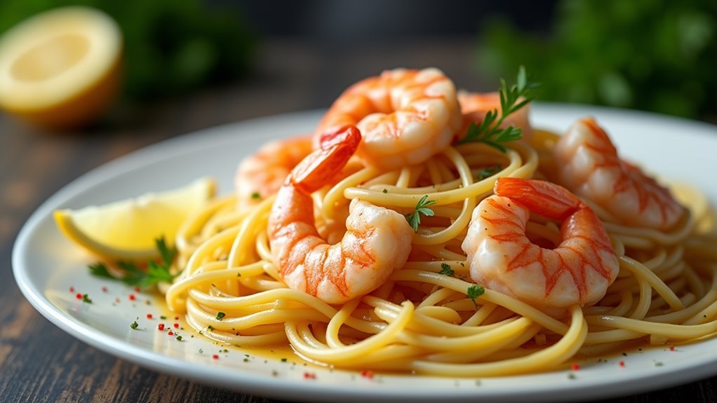 lemon butter shrimp linguine