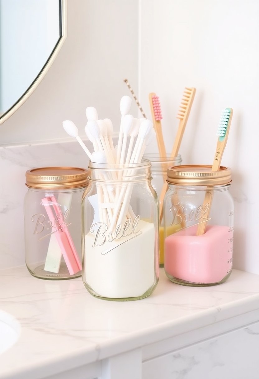 mason jars for organization