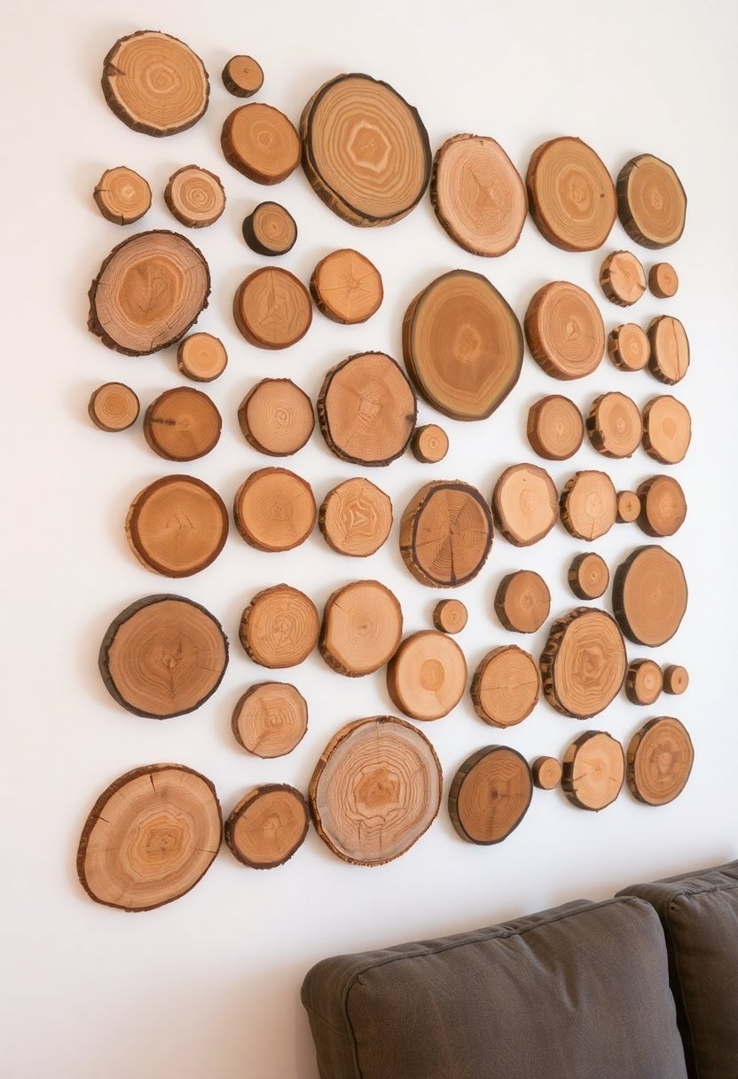 natural wood decor installation