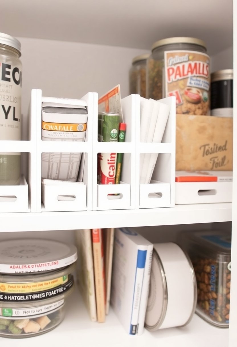 organize kitchen pantry magazines