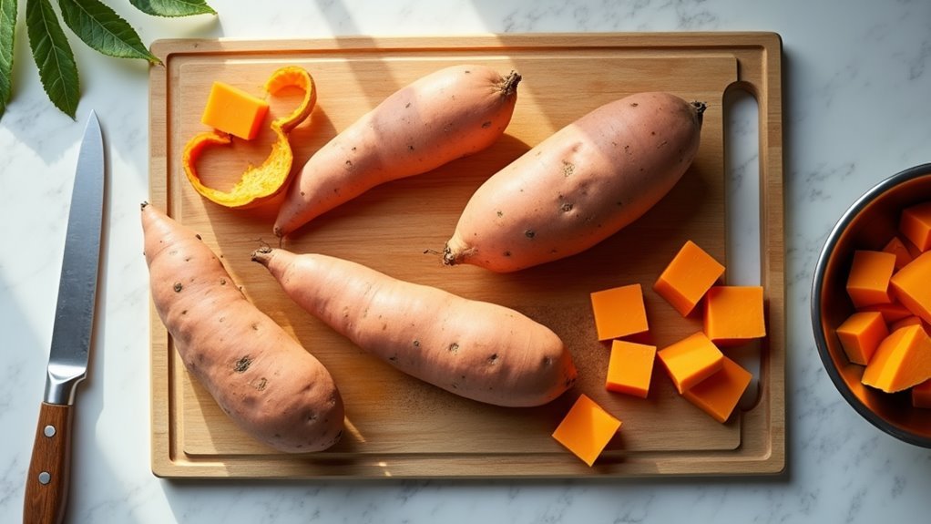 peel and cube potatoes