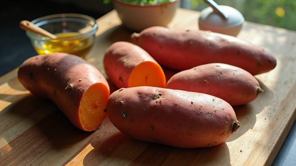 prepare fresh sweet potatoes