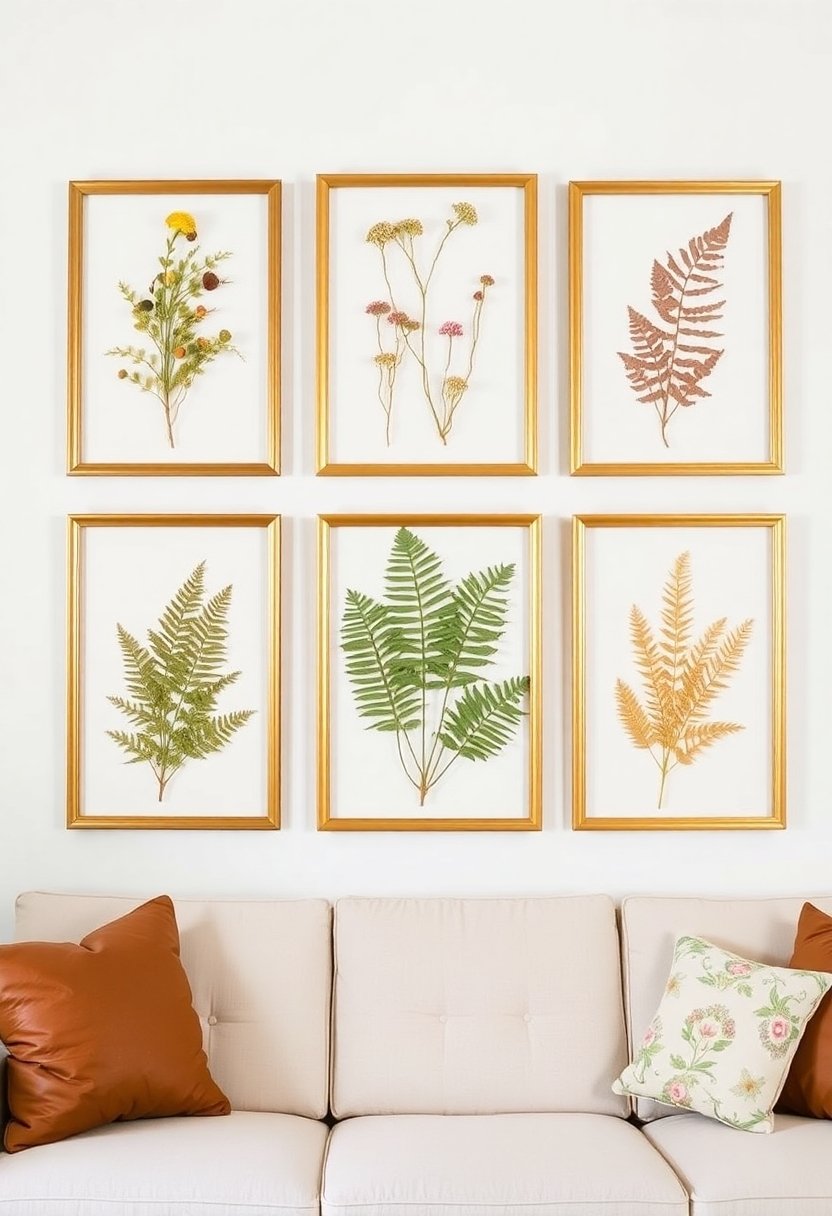 pressed floral wall decor