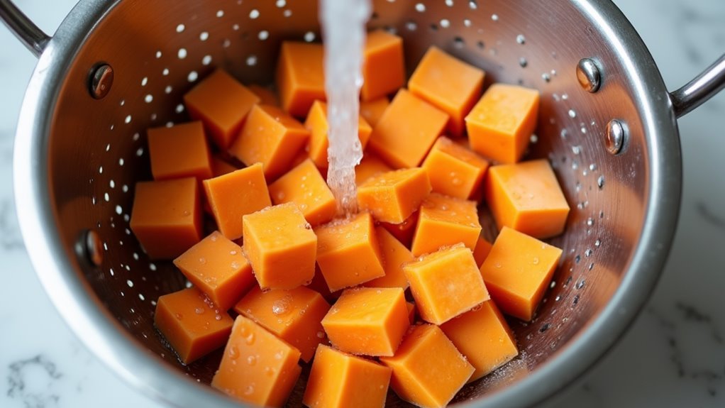 rinse sweet potatoes well