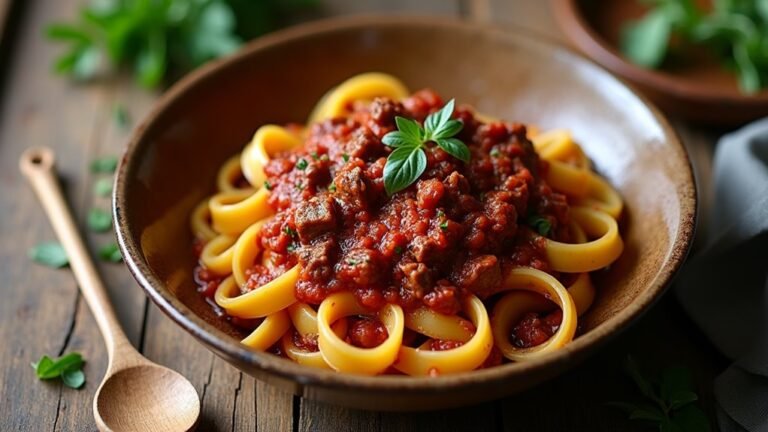 savory slow cooked beef pasta