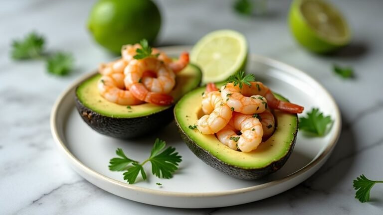 shrimp stuffed avocado dish