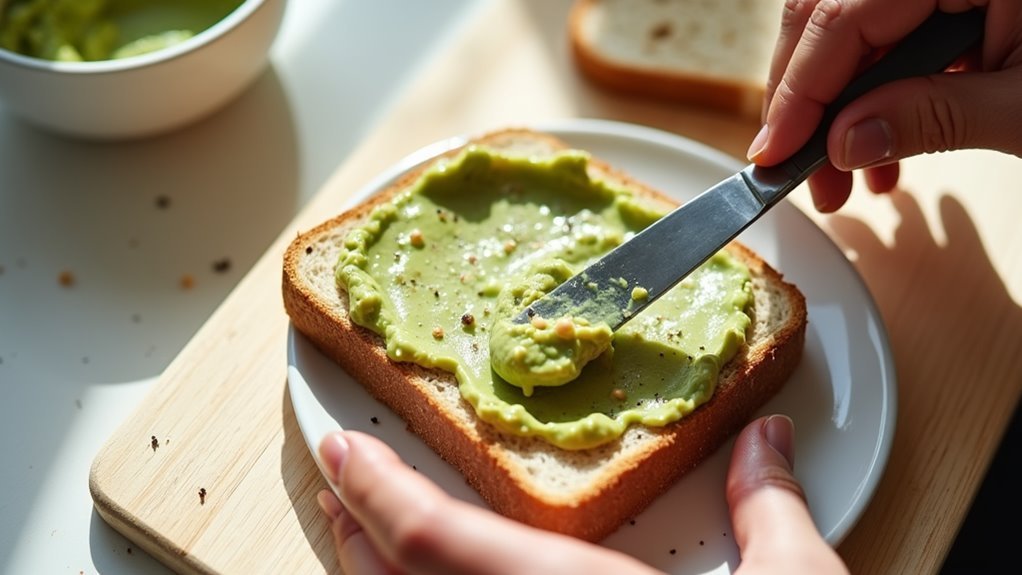 spread mixture on bread