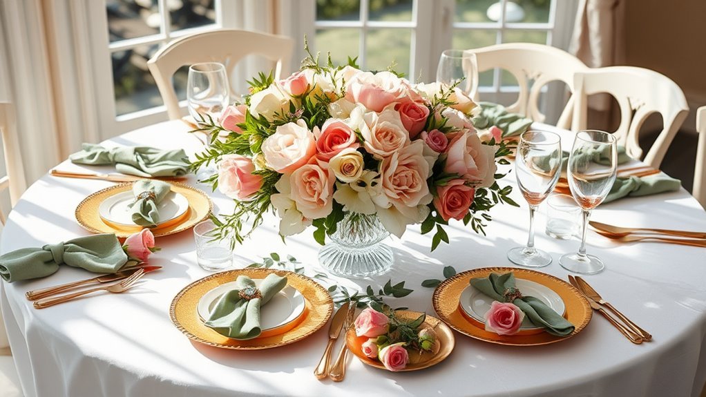 spring dining table decor