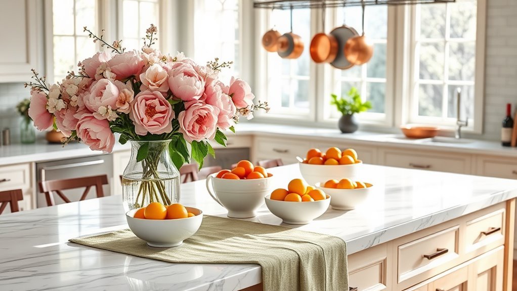 spring kitchen island decor