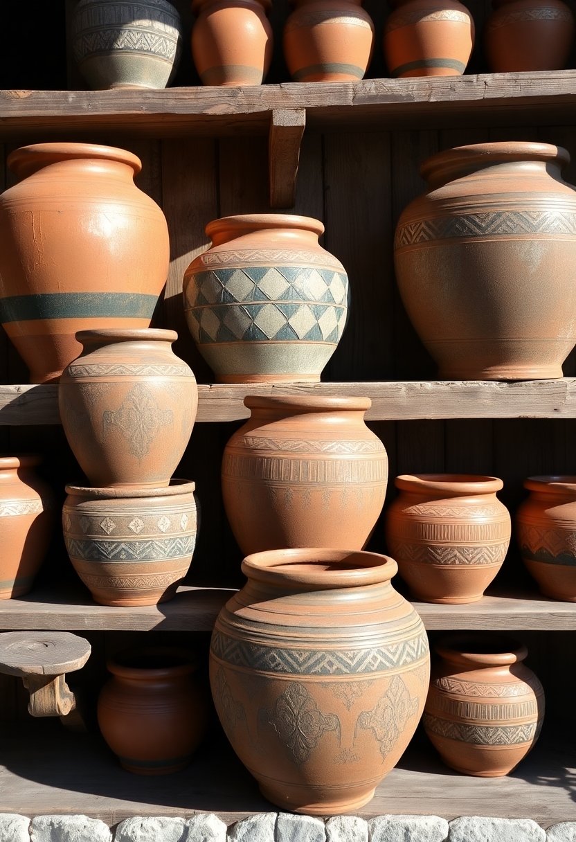 terracotta pot vintage collection