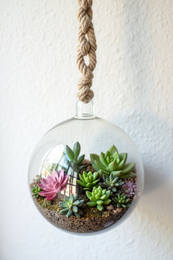 assorted succulent plant spheres