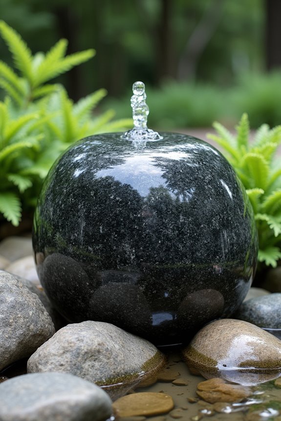 bubbling water rock feature