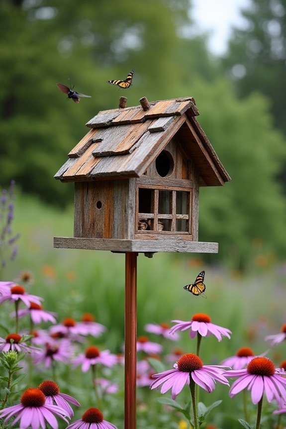 colorful butterfly themed decor