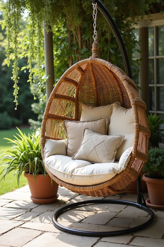 comfortable woven seating option
