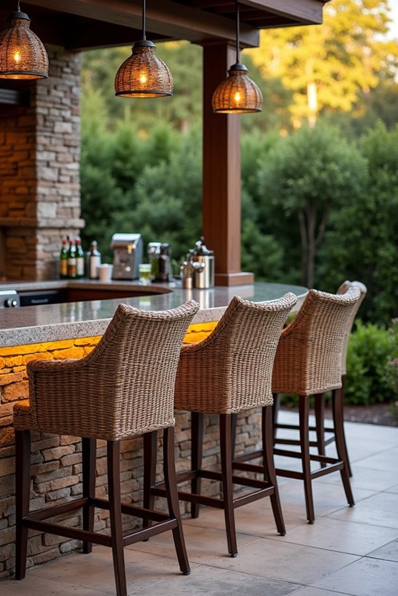 cozy bar seating arrangement
