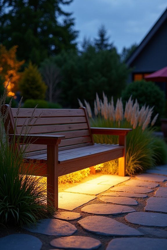 cozy bench lighting design