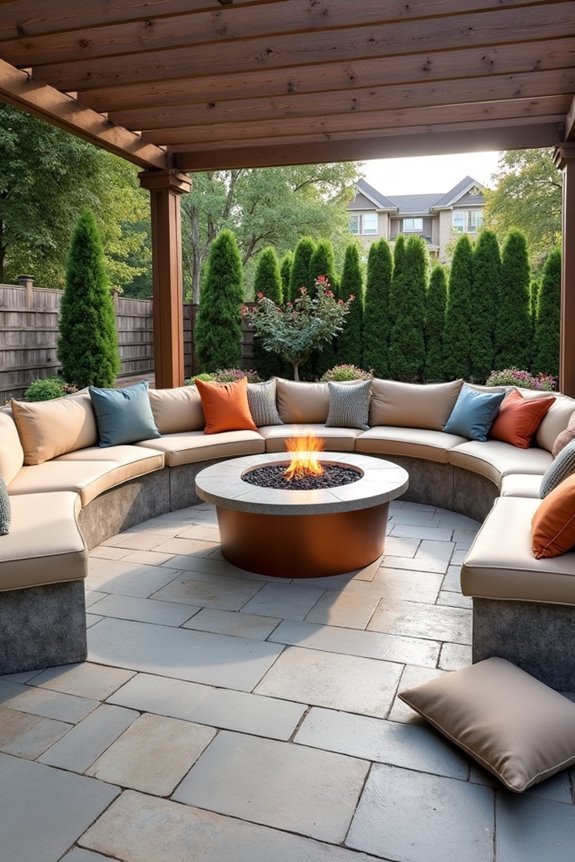 cozy built in seating area