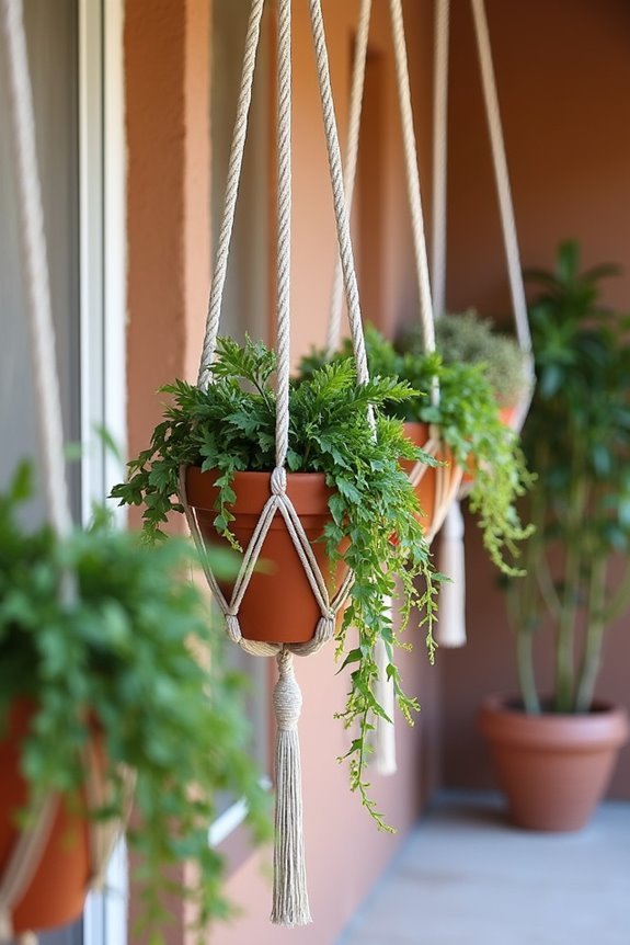 creative suspended plant displays