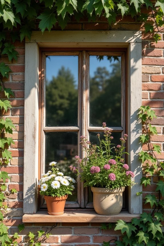 creative upcycled window artwork