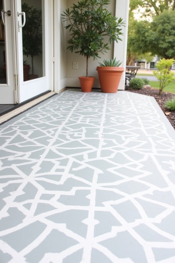 decorative painted concrete floors