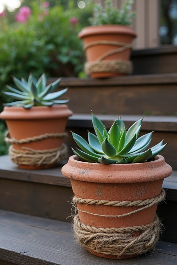 decorative rope planters design