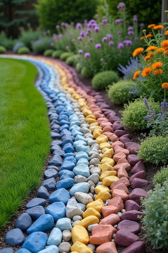 decorative stone garden edging