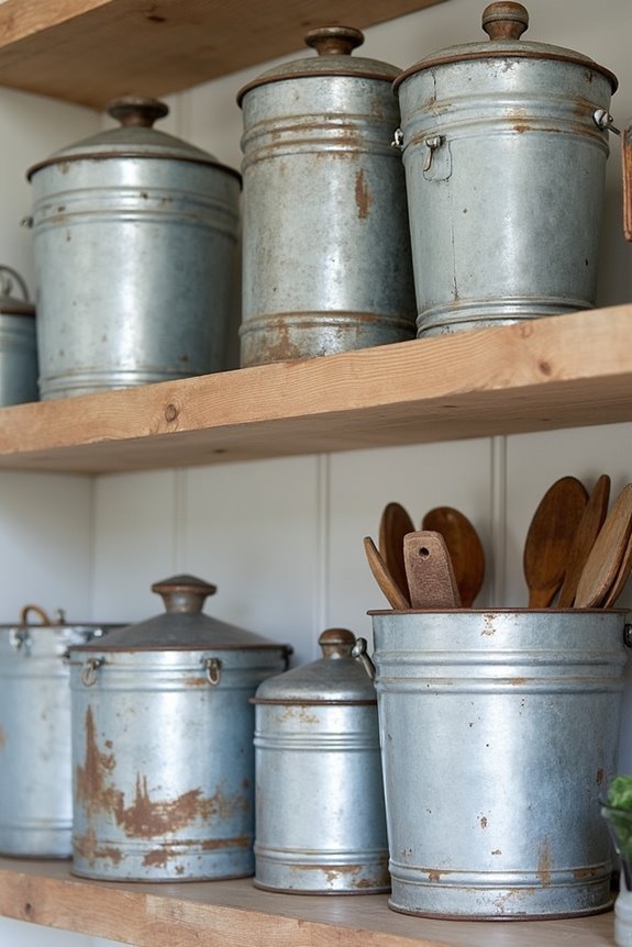 durable galvanized metal containers