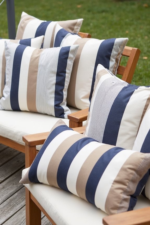 earth toned striped design