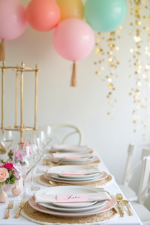 elegant dining arrangements displayed