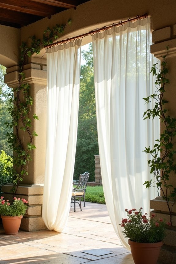 elegant drapes for greenery