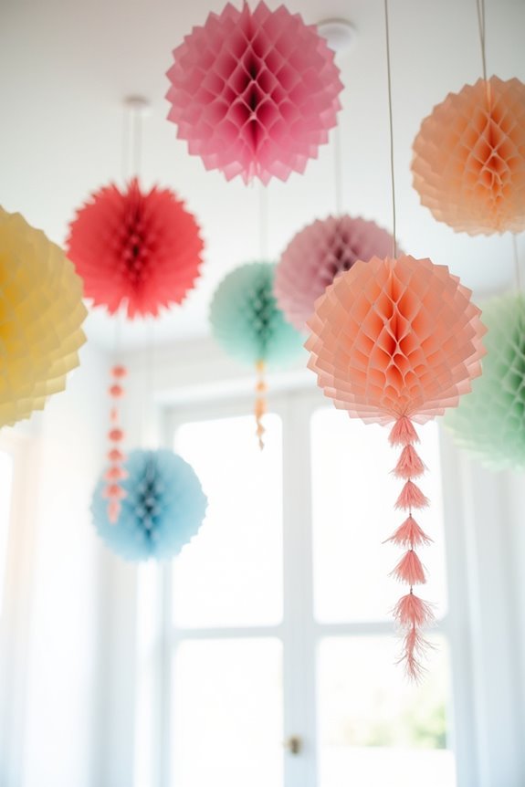 festive hanging paper decor