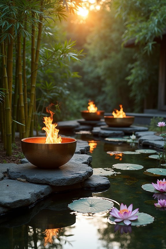 fiery meditation water oasis