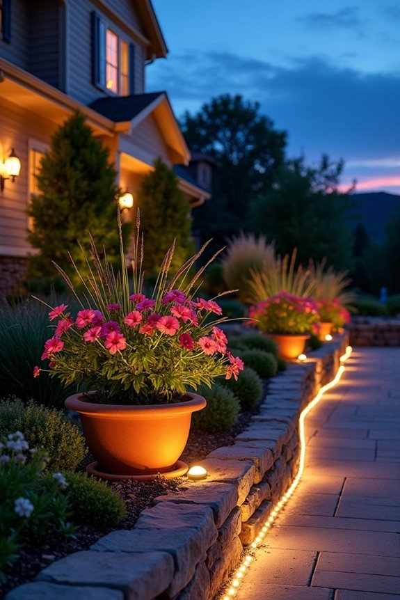 glowing edges for planters
